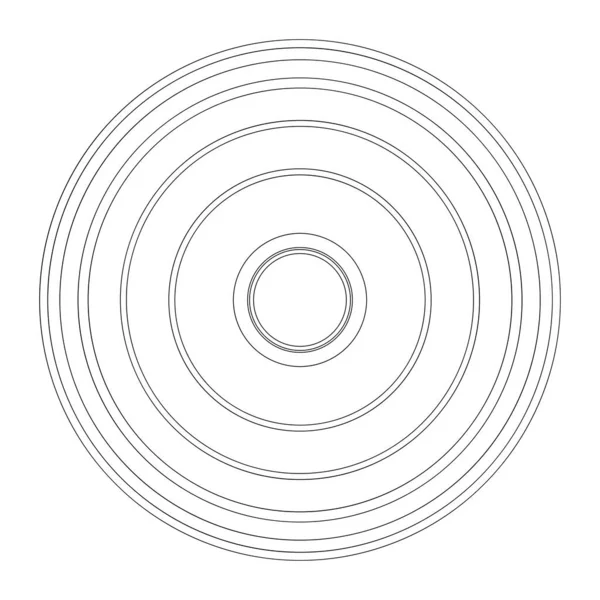Random Circles Abstract Geometric Composition — Stockvektor