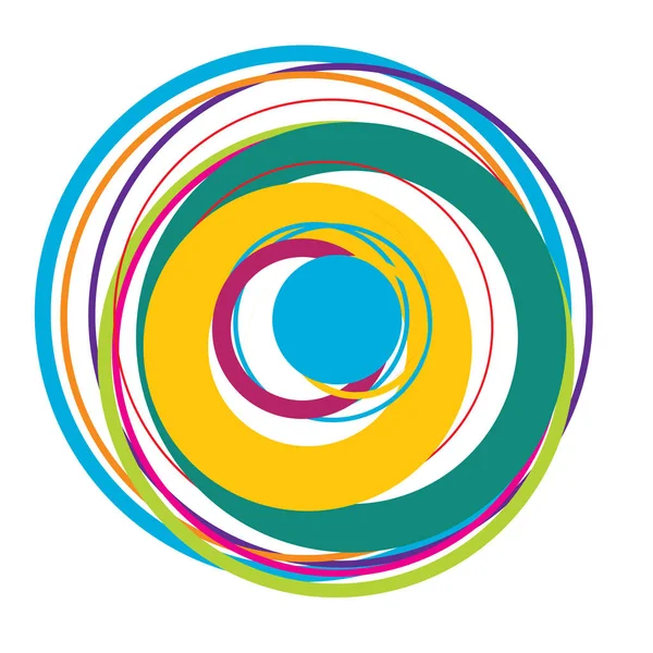 Rastgele daireler soyut geometrik bileşim