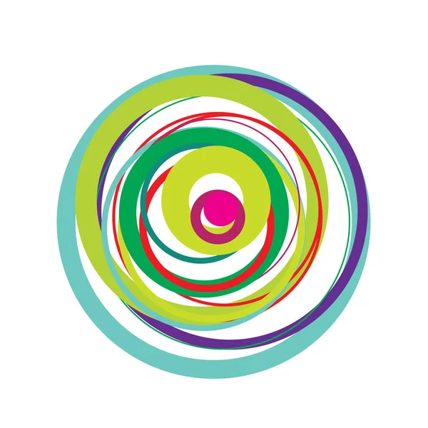 Rastgele daireler soyut geometrik bileşim