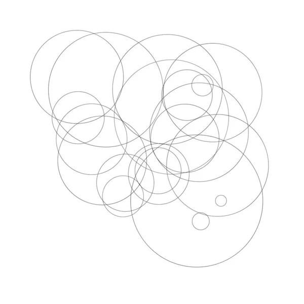 Random Circles Abstract Geometric Composition — Image vectorielle