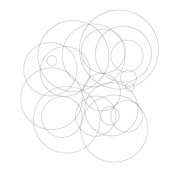 Random Circles Abstract Geometric Composition —  Vetores de Stock