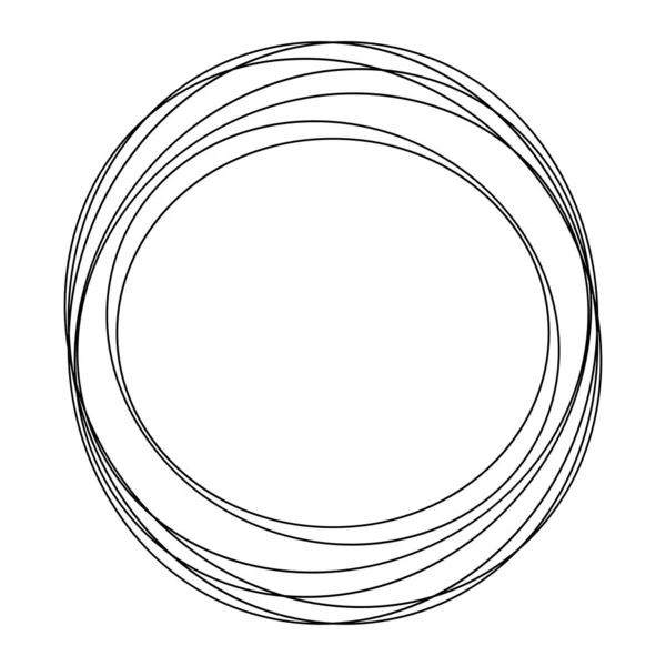 Random Circles Circular Rings Geometric Design Element Stock Vector Illustration —  Vetores de Stock