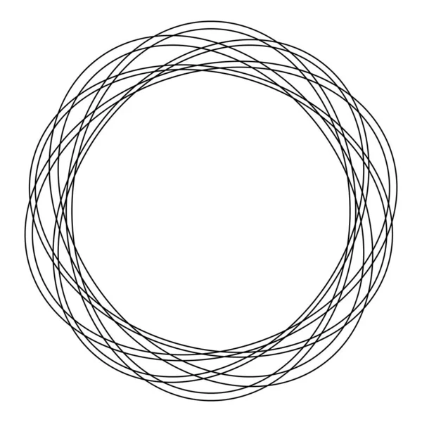 Rastgele Daireler Dairesel Halkalar Geometrik Tasarım Elementleri Stock Vektör Illüstrasyonu — Stok Vektör