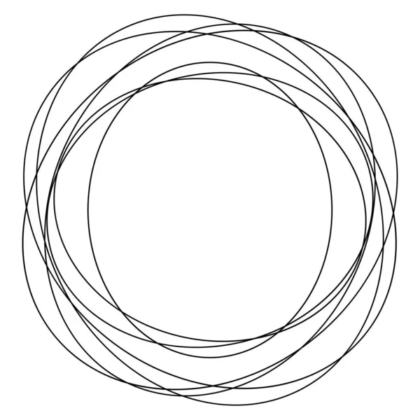 Círculos Aleatórios Anéis Circulares Elemento Design Geométrico Ilustração Vetorial Estoque — Vetor de Stock
