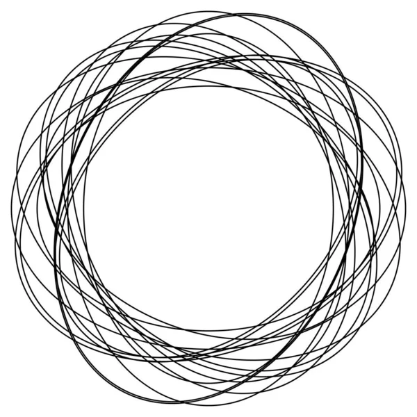 Random Circles Circular Rings Geometric Design Element Stock Vector Illustration — Stok Vektör