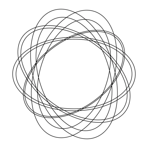 Random Circles Circular Rings Geometric Design Element Stock Vector Illustration —  Vetores de Stock
