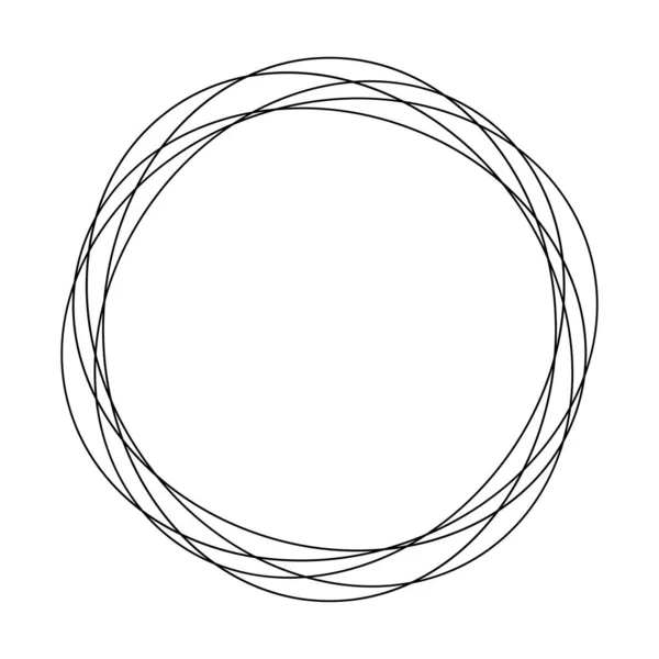 Rastgele Daireler Dairesel Halkalar Geometrik Tasarım Elementleri Stock Vektör Illüstrasyonu — Stok Vektör