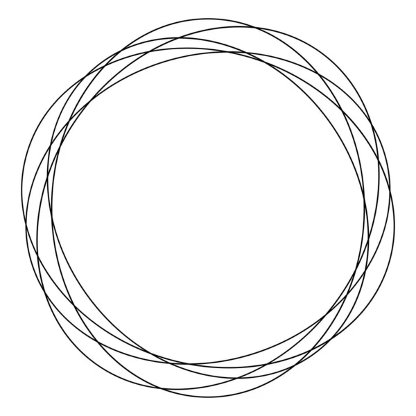 Náhodné Kruhy Kruhové Kroužky Geometrického Konstrukčního Prvku Skladová Vektorová Ilustrace — Stockový vektor