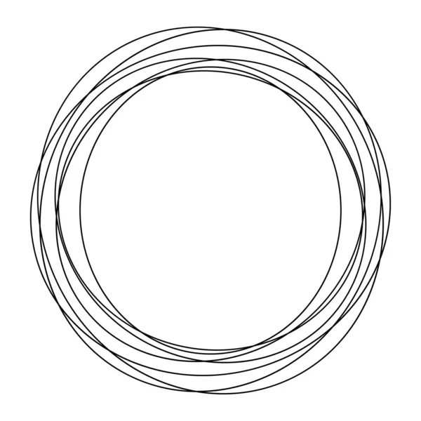 Círculos Aleatórios Anéis Circulares Elemento Design Geométrico Ilustração Vetorial Estoque — Vetor de Stock