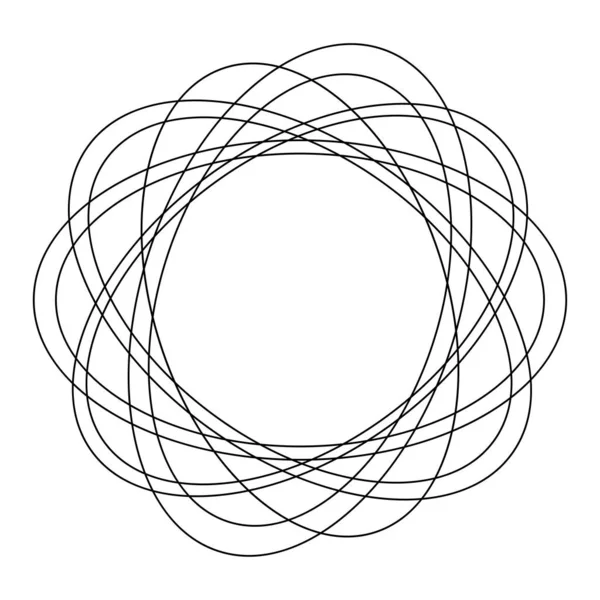 Rastgele daireler, dairesel halkalar geometrik tasarım elementleri. Stock vektör illüstrasyonu, klip- art grafikleri