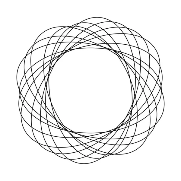 Random Circles Circular Rings Geometric Design Element Stock Vector Illustration — стоковый вектор