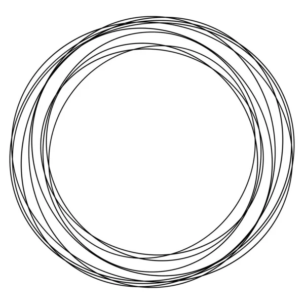 Slumpmässiga Cirklar Cirkulära Ringar Geometriskt Designelement Stock Vektor Illustration Klipp — Stock vektor