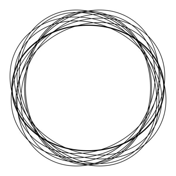 Random Circles Circular Rings Geometric Design Element Stock Vector Illustration — Vetor de Stock