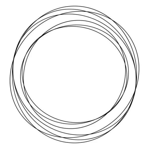 Losowe Koła Okrągłe Pierścienie Geometryczny Element Konstrukcyjny Ilustracja Wektora Akcji — Wektor stockowy