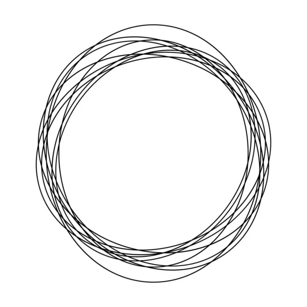 Zufällige Kreise Kreisförmige Ringe Geometrisches Gestaltungselement Bestandsvektorillustration Clip Art Grafiken — Stockvektor
