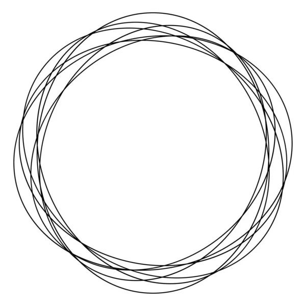 Random Circles Circular Rings Geometric Design Element Stock Vector Illustration — Stockvector