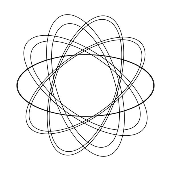 Rastgele daireler, dairesel halkalar geometrik tasarım elementleri. Stock vektör illüstrasyonu, klip- art grafikleri
