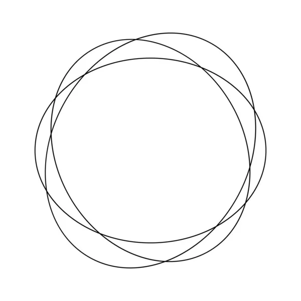 Véletlenszerű Körök Körgyűrűk Geometriai Tervezési Elem Készletvektor Illusztráció Clip Art — Stock Vector