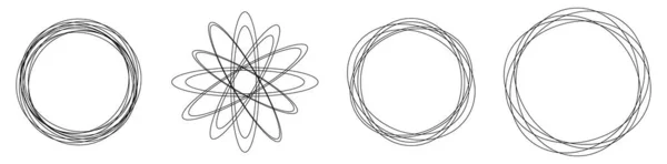 Τυχαία Κύκλους Κυκλικοί Δακτύλιοι Γεωμετρικό Στοιχείο Σχεδιασμού Εικονογράφηση Διανύσματος Αρχείου — Διανυσματικό Αρχείο