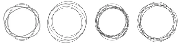 Círculos Aleatórios Anéis Circulares Elemento Design Geométrico Ilustração Vetorial Estoque — Vetor de Stock