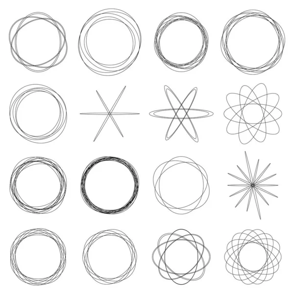 Rastgele daireler, dairesel halkalar geometrik tasarım ögesi