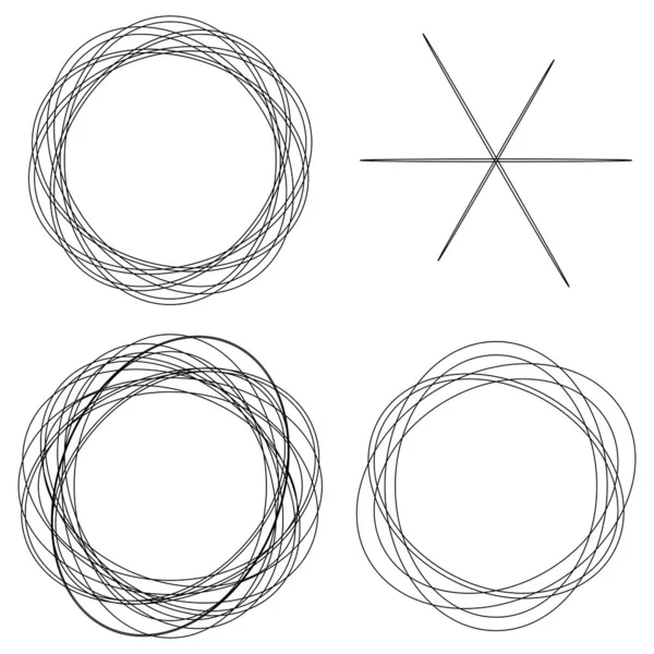 Rastgele daireler, dairesel halkalar geometrik tasarım ögesi