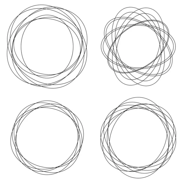 Círculos Aleatórios Anéis Circulares Elemento Design Geométrico — Vetor de Stock