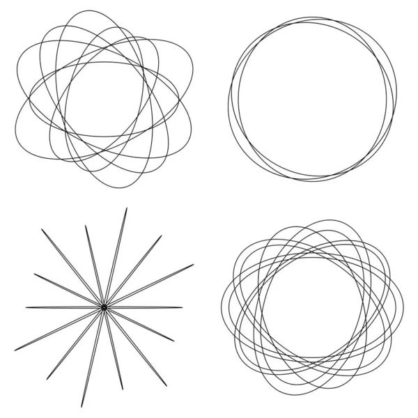 Rastgele daireler, dairesel halkalar geometrik tasarım ögesi