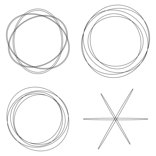 Círculos Aleatorios Anillos Circulares Elemento Diseño Geométrico — Vector de stock