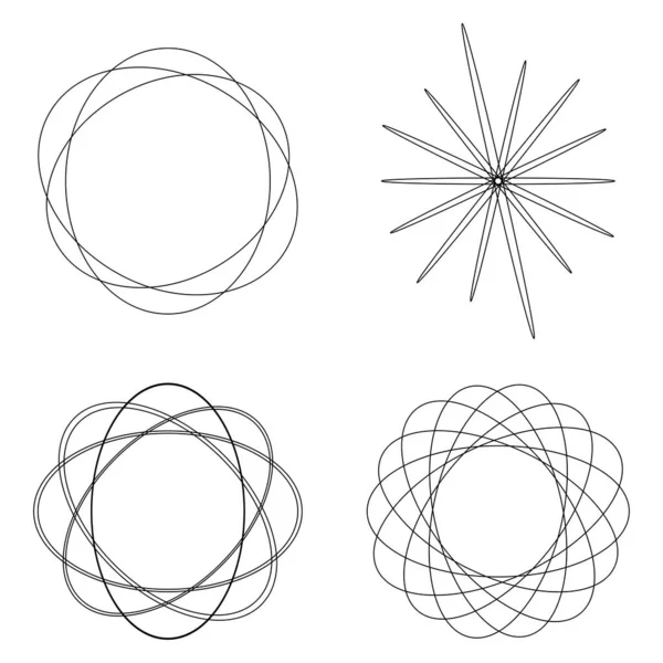 Random Circles Circular Rings Geometric Design Element — 스톡 벡터