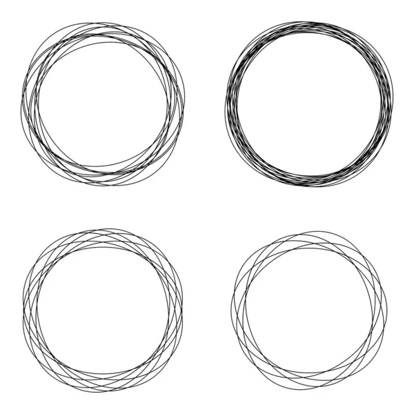 Random Circles Circular Rings Geometric Design Element - Stok Vektor