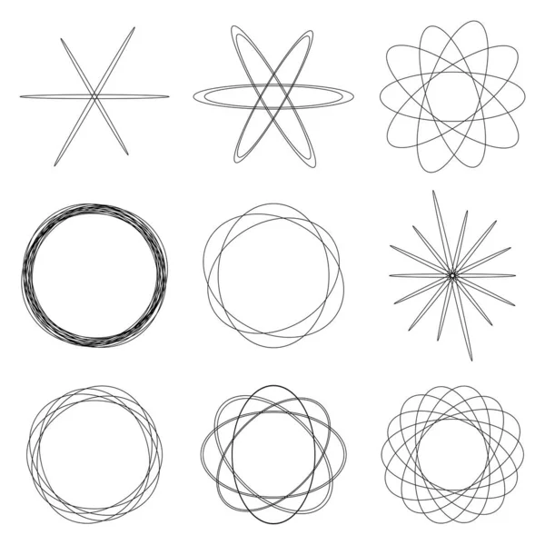 Rastgele daireler, dairesel halkalar geometrik tasarım ögesi
