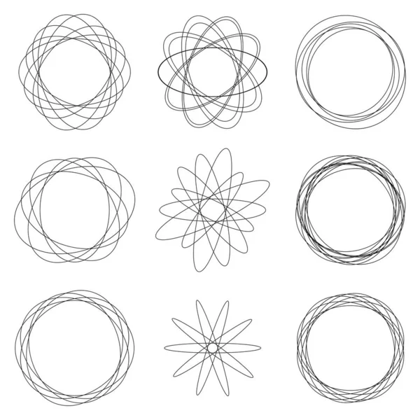 Rastgele daireler, dairesel halkalar geometrik tasarım ögesi