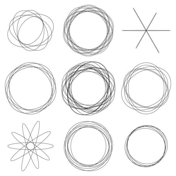 Rastgele daireler, dairesel halkalar geometrik tasarım ögesi