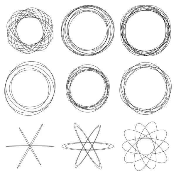 Rastgele daireler, dairesel halkalar geometrik tasarım ögesi