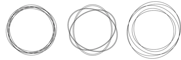 Cercles Aléatoires Anneaux Circulaires Élément Conception Géométrique Illustration Vectorielle Stock — Image vectorielle