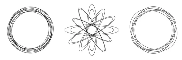Random Circles Circular Rings Geometric Design Element Stock Vector Illustration — 图库矢量图片