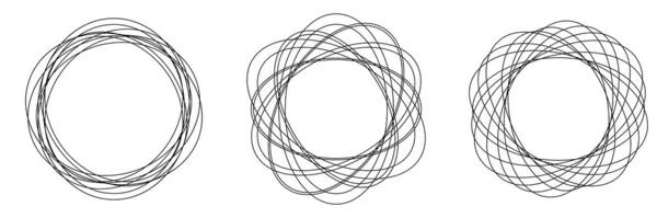 Random Circles Circular Rings Geometric Design Element Stock Vector Illustration — Vector de stock