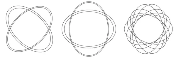 Random Circles Circular Rings Geometric Design Element Stock Vector Illustration — ストックベクタ