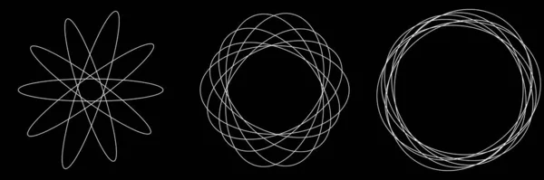 ランダムサークル 円形リング幾何学的なデザイン要素 ストック ベクトル イラスト クリップ アート グラフィック — ストックベクタ