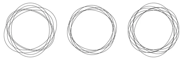 Círculos Aleatorios Anillos Circulares Elemento Diseño Geométrico Ilustración Vector Stock — Vector de stock