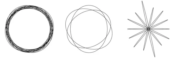 Random Circles Circular Rings Geometric Design Element Stock Vector Illustration – stockvektor