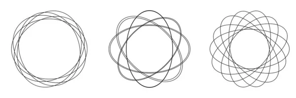 Círculos Aleatórios Anéis Circulares Elemento Design Geométrico Ilustração Vetorial Estoque —  Vetores de Stock