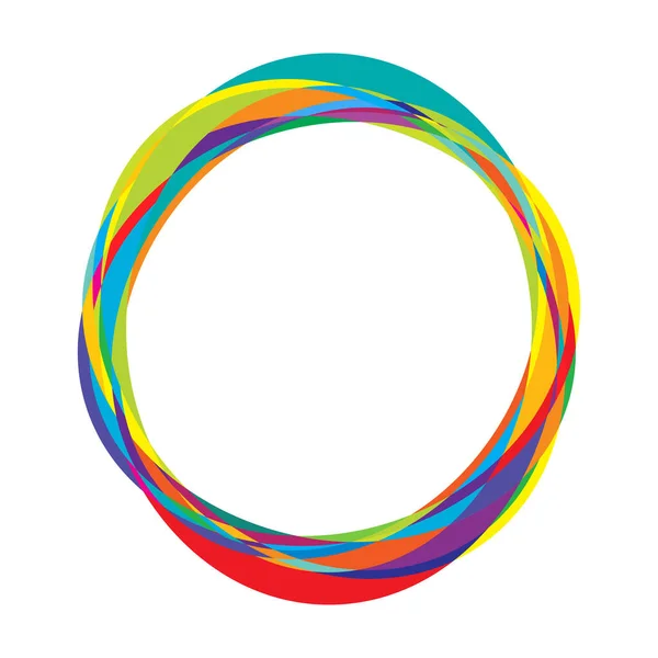 Random Circles Circular Rings Geometric Design Element — Vetor de Stock