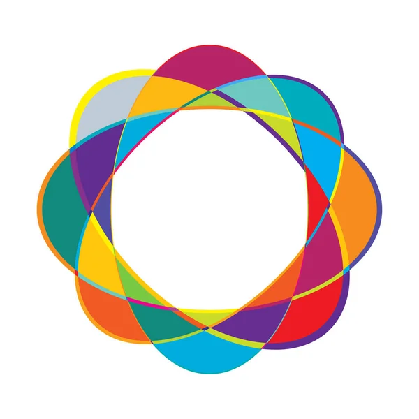 Zufällige Kreise Runde Ringe Geometrisches Gestaltungselement — Stockvektor