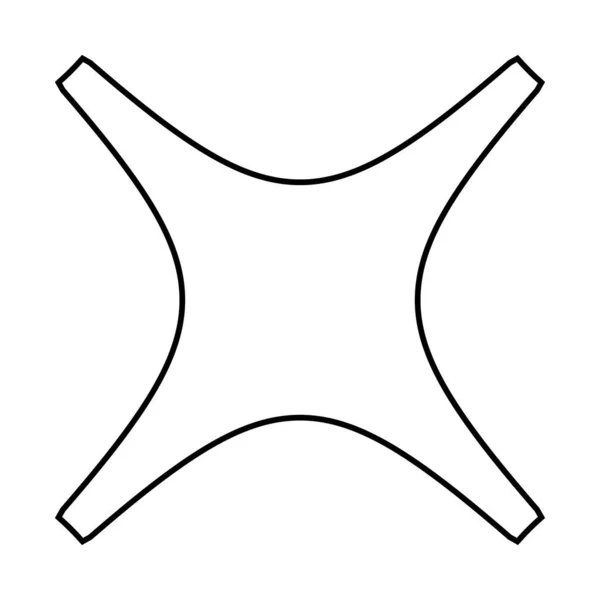 Icona Geometrica Astratta Forma Elemento Simbolo — Vettoriale Stock