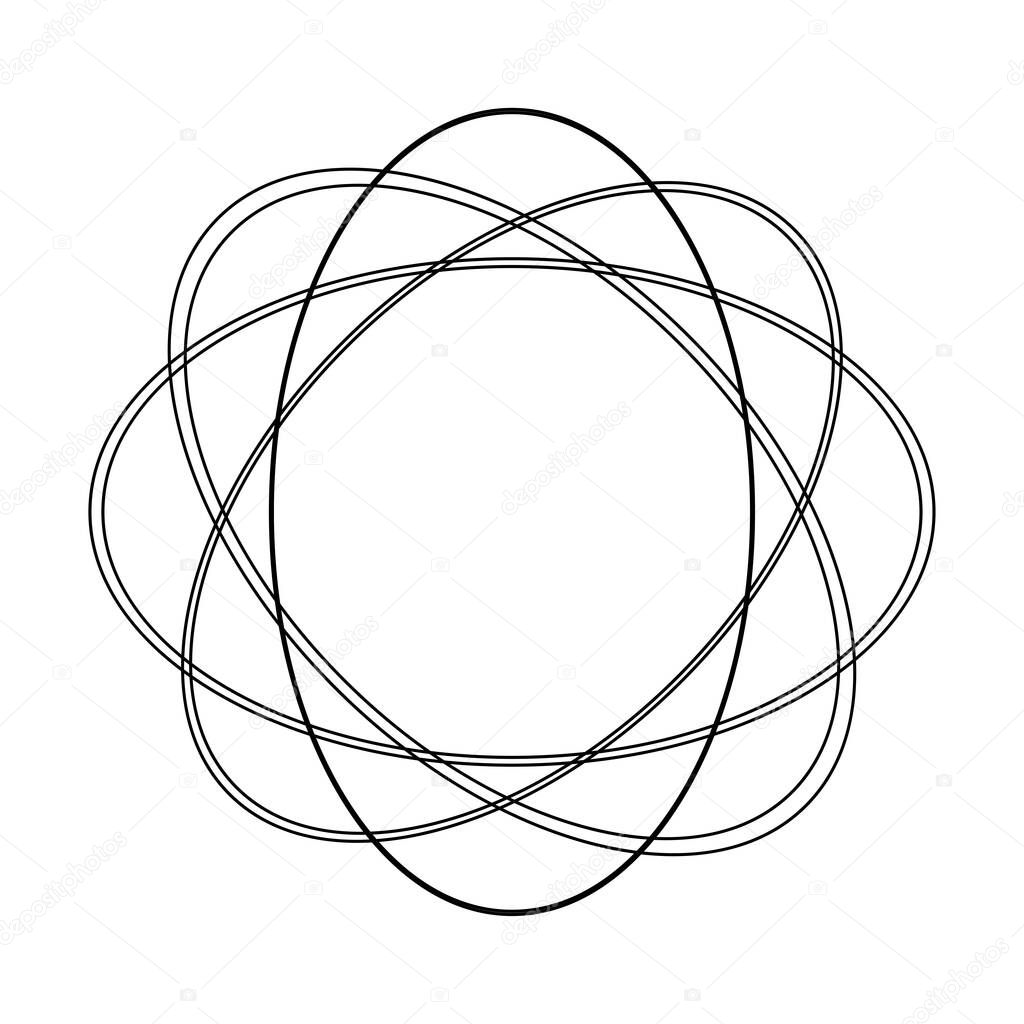Random circles, circular rings geometric design element. Stock vector illustration, clip-art graphics
