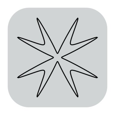 Abstract geometric icon, symbol element shape
