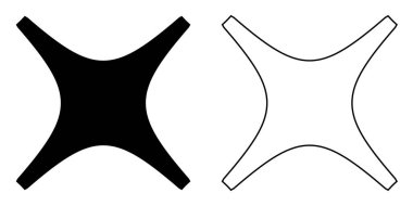 Soyut geometrik simge, sembol şekli. Stock vektör illüstrasyonu, klip- art grafikleri