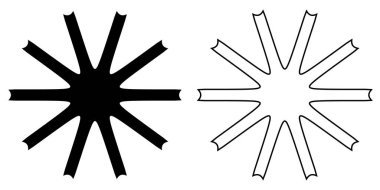 Soyut geometrik simge, sembol şekli. Stock vektör illüstrasyonu, klip- art grafikleri